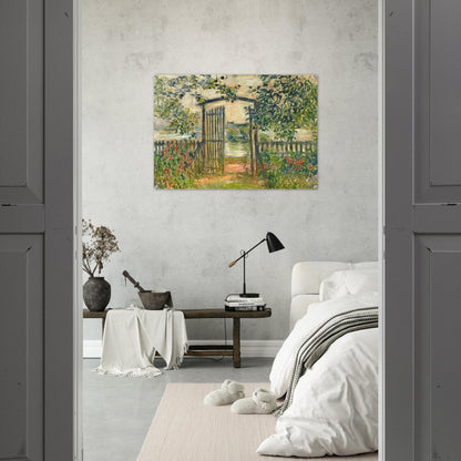 The Garden Gate at Vetheuil - claude monet Acrylic Print - 70x100 cm / 28x40″ inches