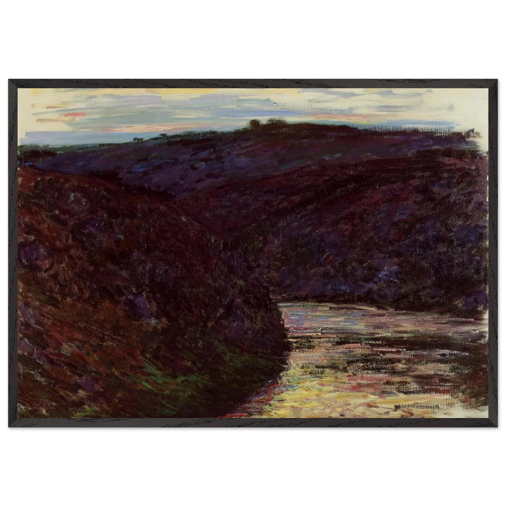 Valley of the Creuse - claude monet Framed Art Print – Black Wooden Frame - Default Title - -Framed Art Print