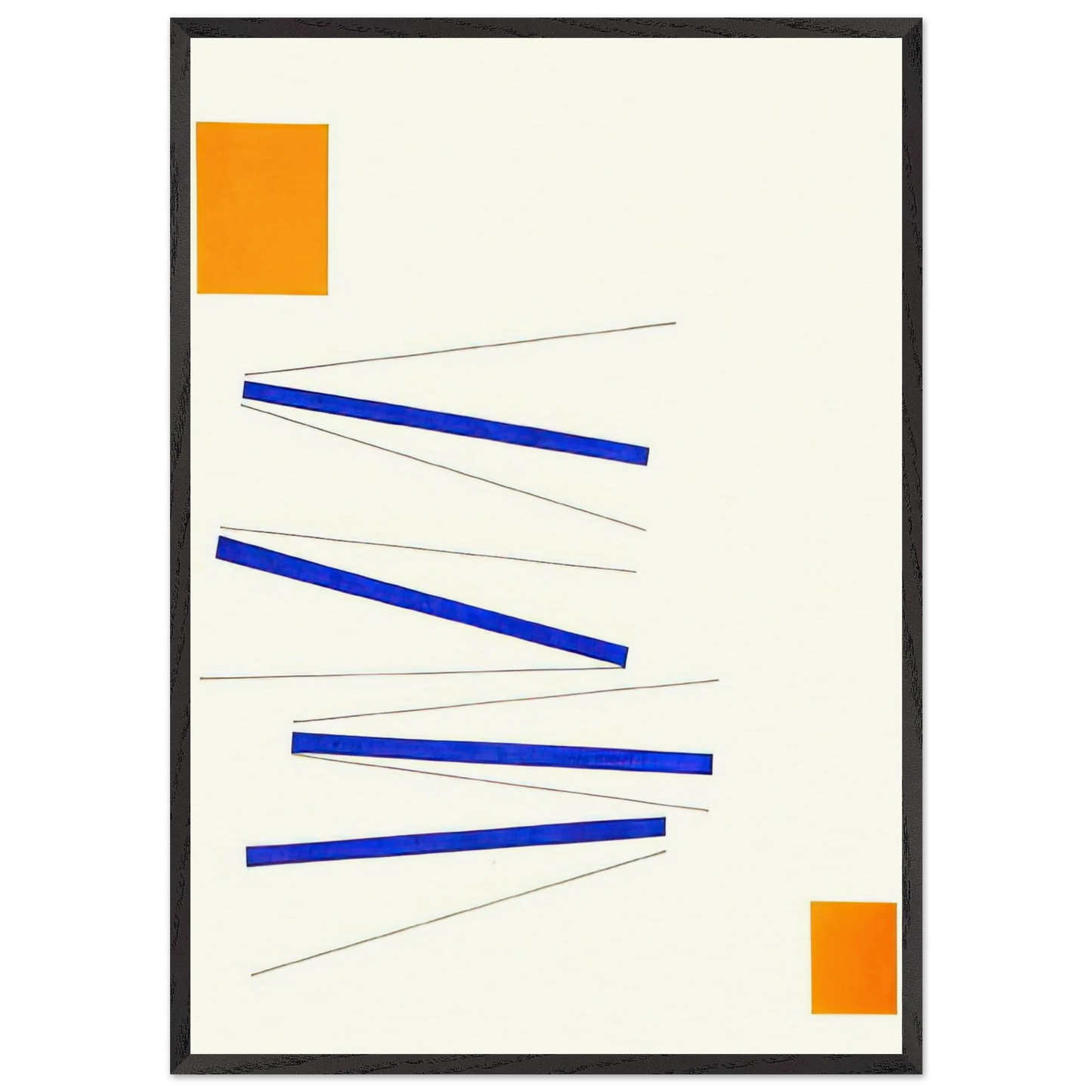 Relief in Orange and Blue - 1956 - Lygia Pape Framed Art Print – Black Wooden Frame - Default Title - -Framed Art Print
