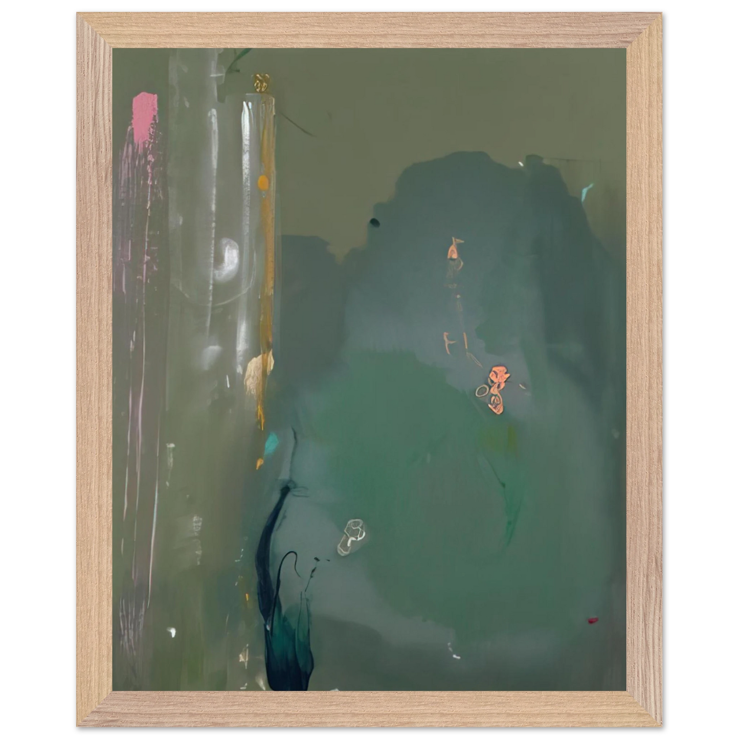 Helen Frankenthaler - CÃ´te d Argent - 1980 Wall art - 70x70 cm / 28x28 inches - Premium Wooden Framed Poster With Fine Art Paper - Wood frame