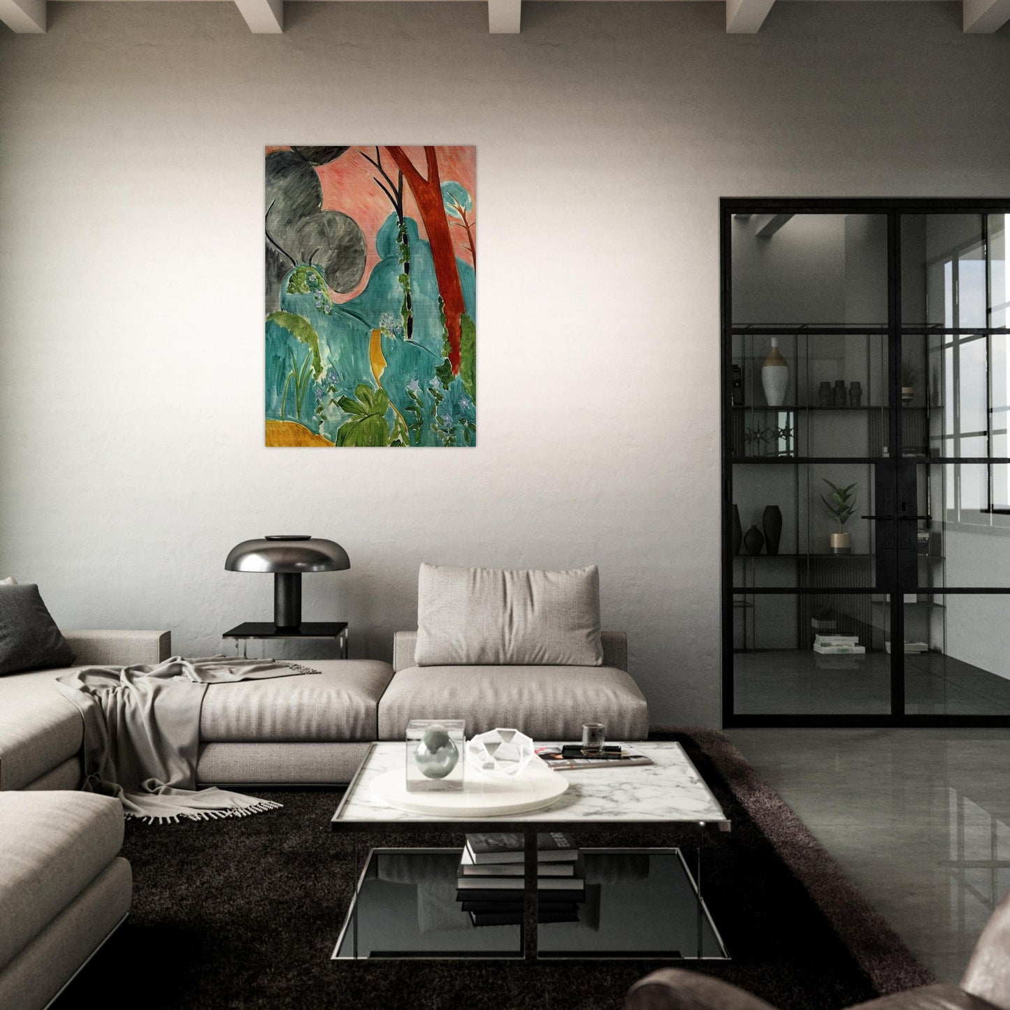 MORACCAN GARDEN 1912 - Henri Matisse Brushed Aluminum Print - 70x100 cm / 28x40 inches | Henri Matisse Aluminum Print | Henri Matisse Prints