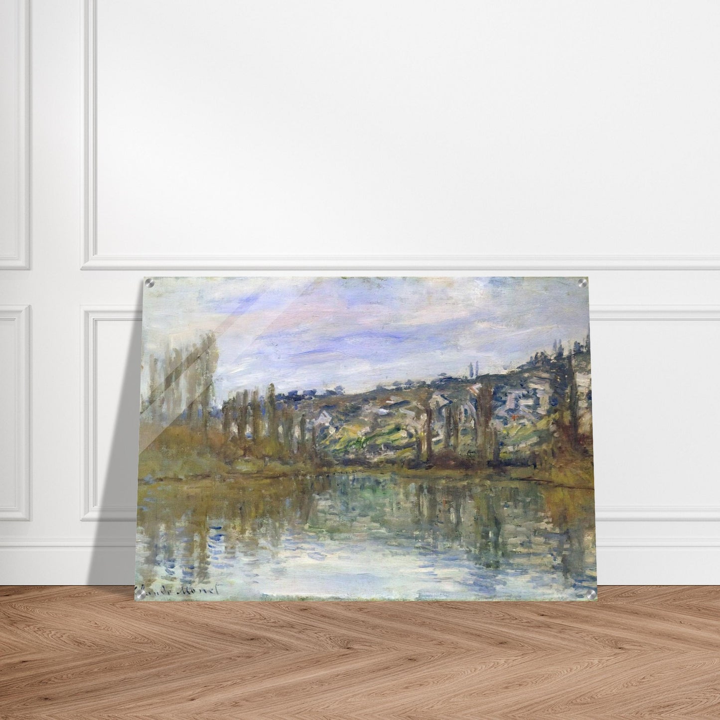 The Seine near Vetheuil - claude monet Acrylic Print - 70x100 cm / 28x40″ inches