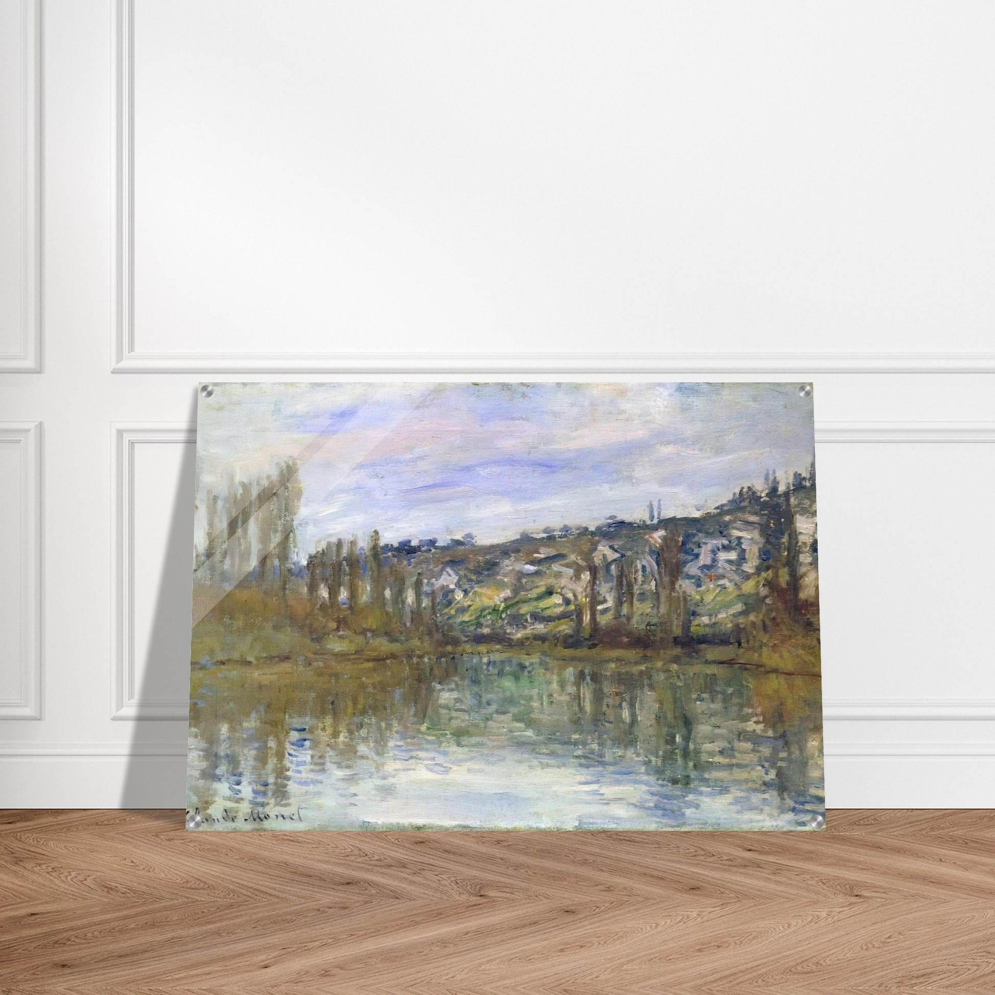 The Seine near Vetheuil - claude monet Acrylic Print - 70x100 cm / 28x40″ inches