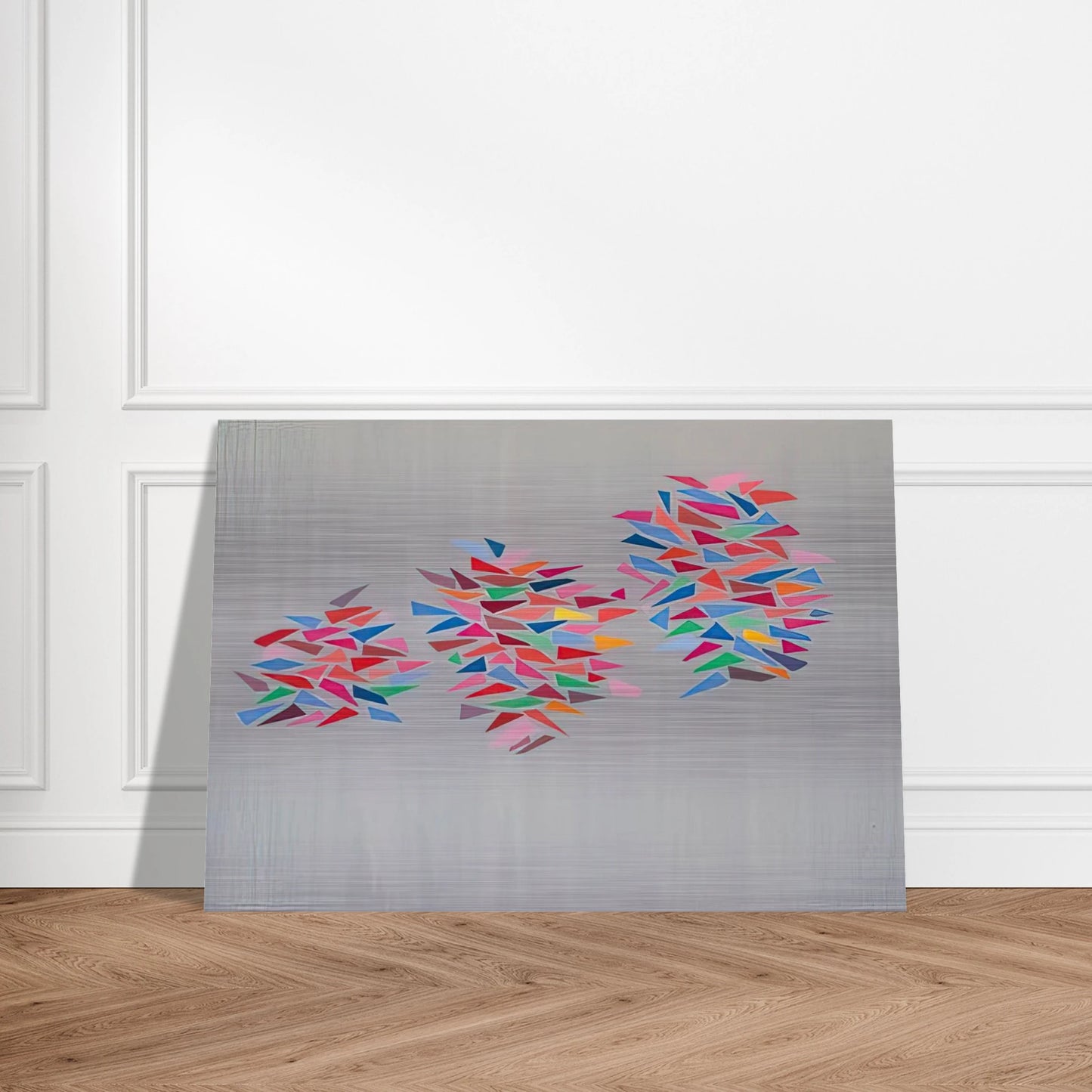 Colors on Gray - 1976 - Robert Goodnough Brushed Aluminum Print - 70x100 cm / 28x40 inches | Robert Goodnough Aluminum Print | Robert Goodnough Prints