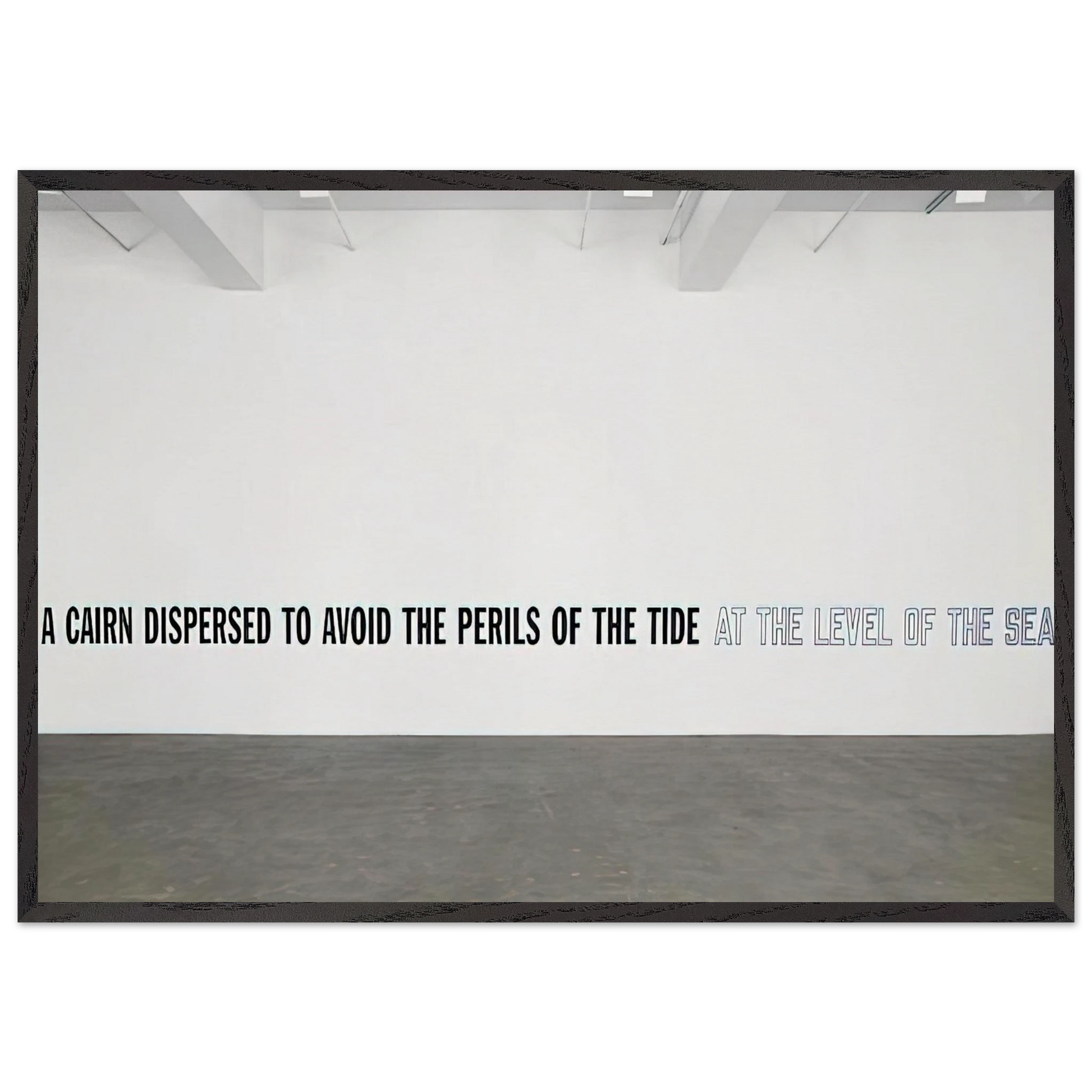 A Cairn Dispersed - 2008 - Lawrence Weiner Framed Art Print – Black Wooden Frame - Default Title - -Framed Art Print