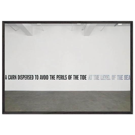 A Cairn Dispersed - 2008 - Lawrence Weiner Framed Art Print – Black Wooden Frame - Default Title - -Framed Art Print