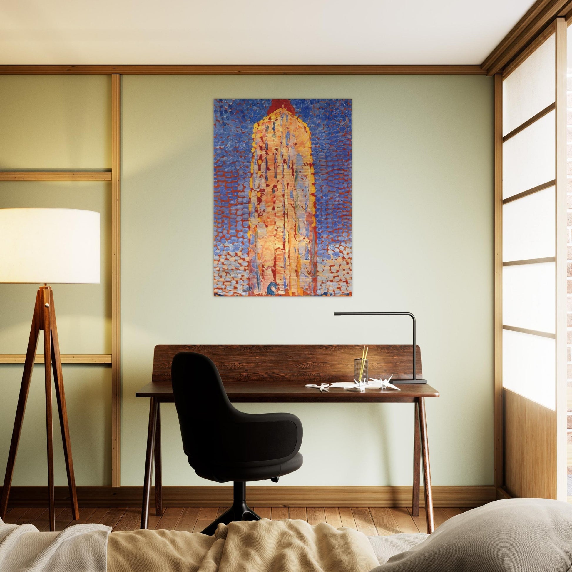 Lighthouse in Westkapelle - Piet Mondrian Brushed Aluminum Print - 70x100 cm / 28x40 inches | Piet Mondrian Aluminum Print | Piet Mondrian Prints