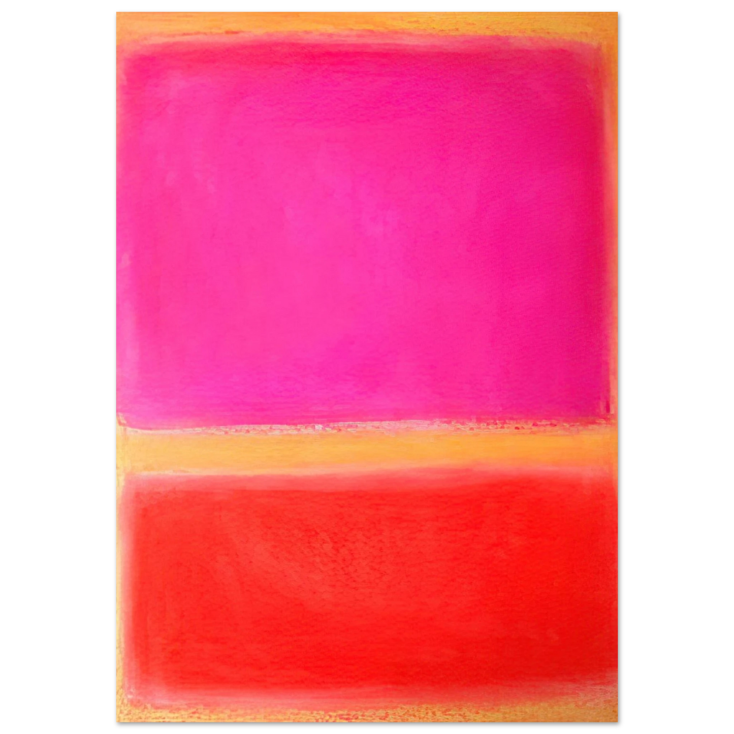 Helen Frankenthaler - Untitled - Color Field Painting Wall art - 20x25 cm / 8x10 inches - Premium Wooden Framed Poster With Fine Art Paper - White frame