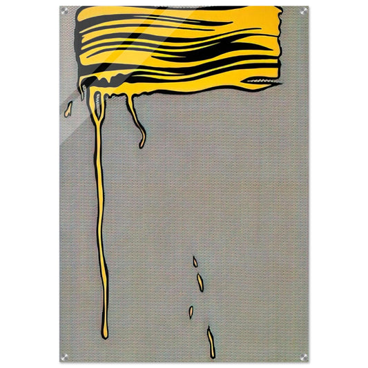 YELLOW BRUSHSTROKE I 1965 - Roy Lichtenstein Acrylic Print - 70x100 cm / 28x40″ inches | Roy Lichtenstein Wall Art | Roy Lichtenstein Prints