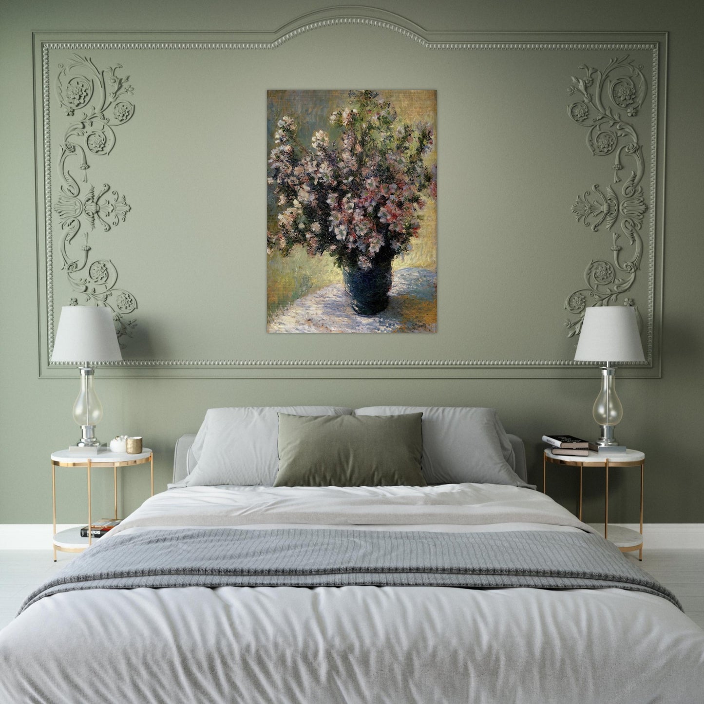 Vase of Flowers - claude monet Brushed Aluminum Print - 70x100 cm / 28x40 inches | claude monet Aluminum Print | claude monet Prints