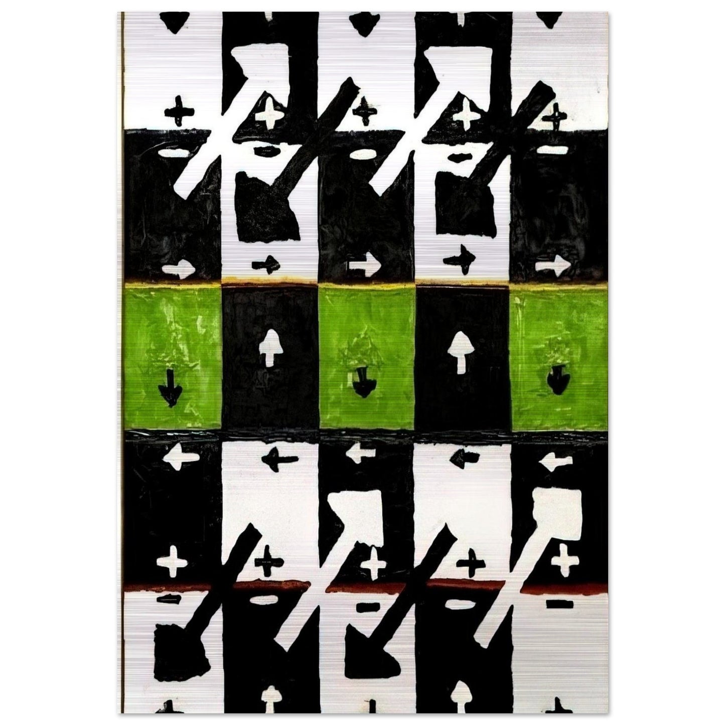 An Influence of the Earth's Motion on Optical Phenomena - 1961 - Alfred Jensen Brushed Aluminum Print - 70x100 cm / 28x40 inches | Alfred Jensen Aluminum Print | Alfred Jensen Prints