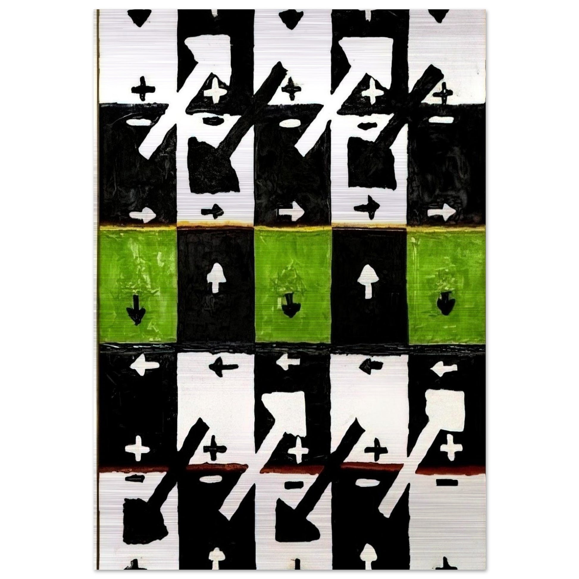 An Influence of the Earth's Motion on Optical Phenomena - 1961 - Alfred Jensen Brushed Aluminum Print - 70x100 cm / 28x40 inches | Alfred Jensen Aluminum Print | Alfred Jensen Prints