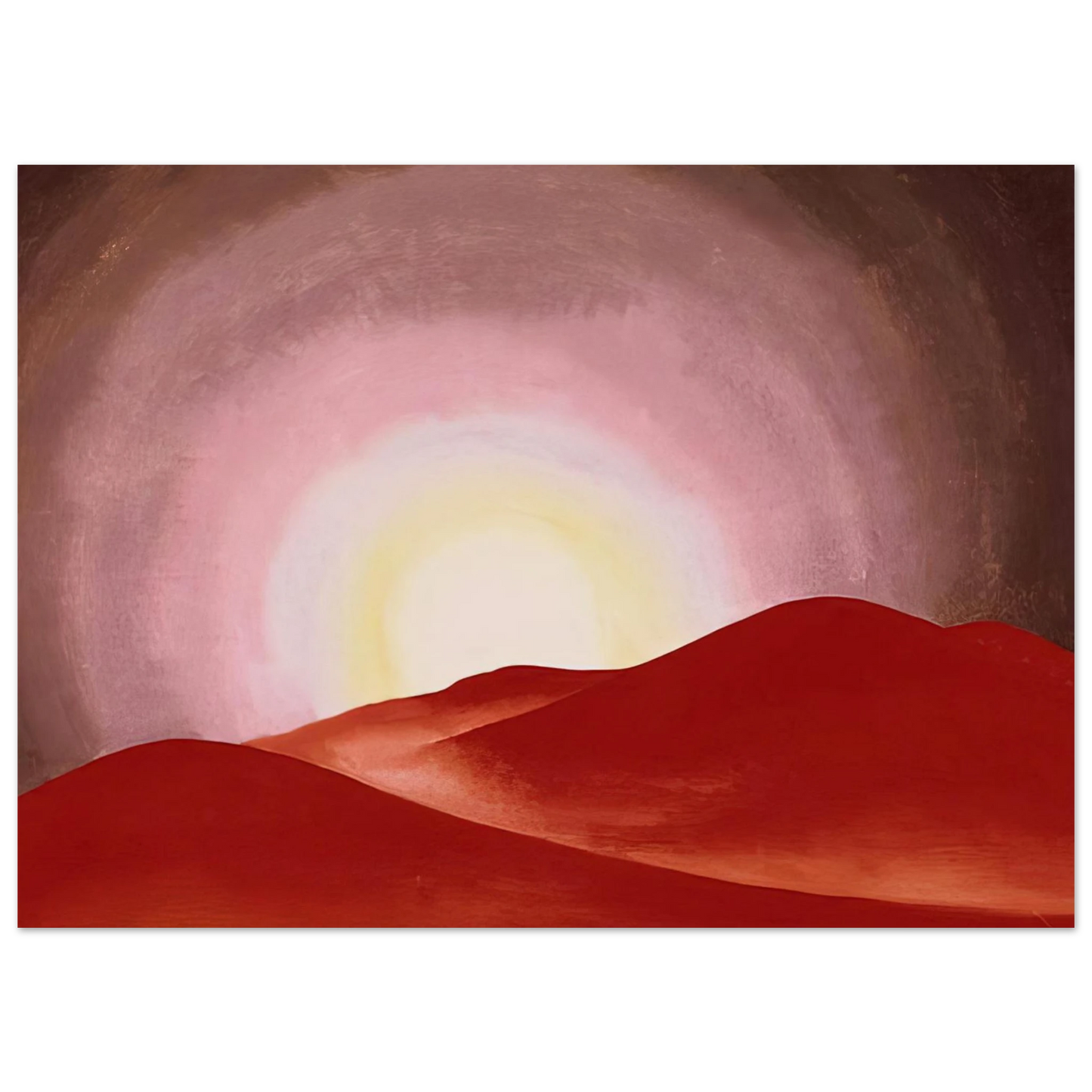Georgia O'Keeffe - Red Hills, Lake George Fine Art Poster - 40x60 cm / 16x24 inches
