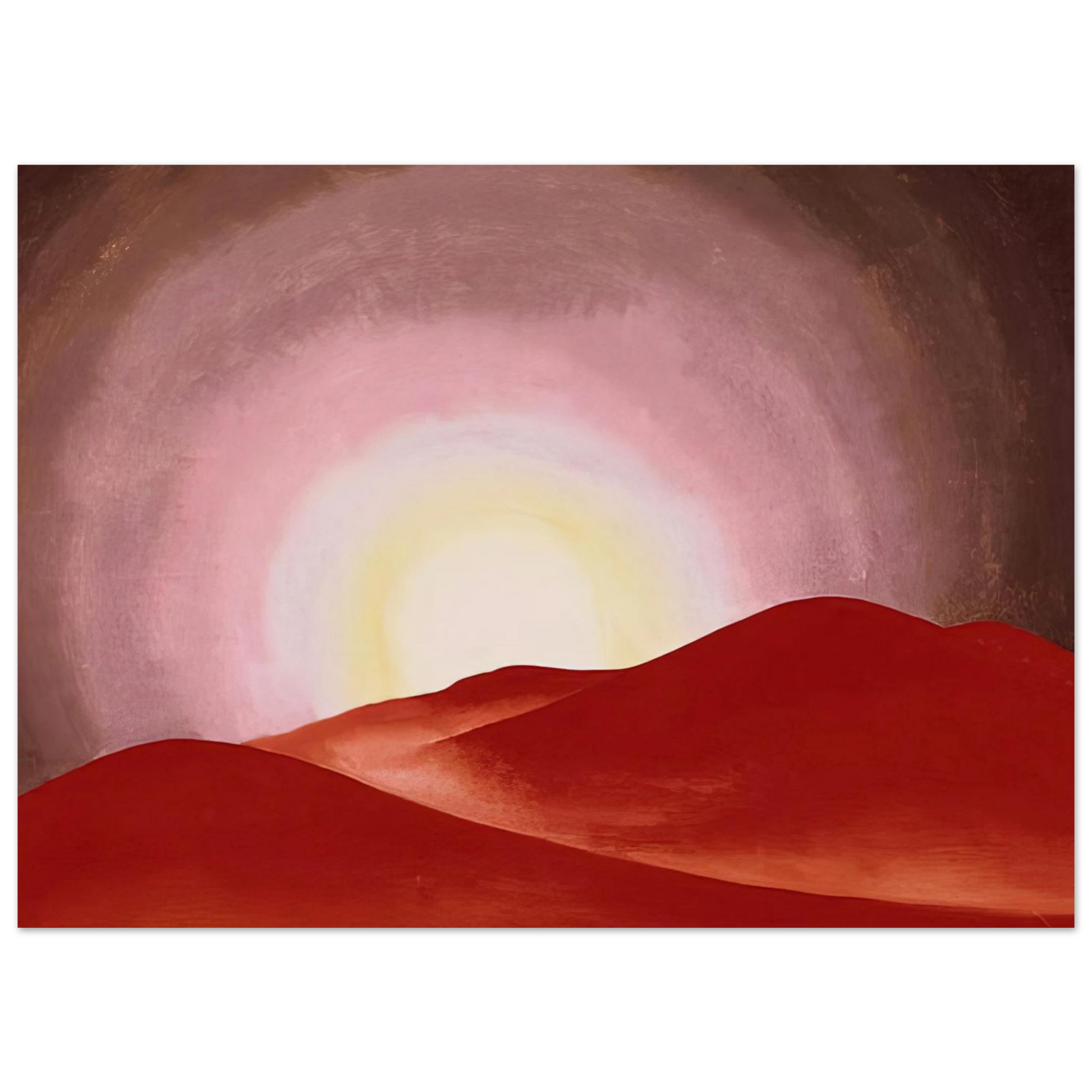 Georgia O'Keeffe - Red Hills, Lake George Fine Art Poster - 40x60 cm / 16x24 inches