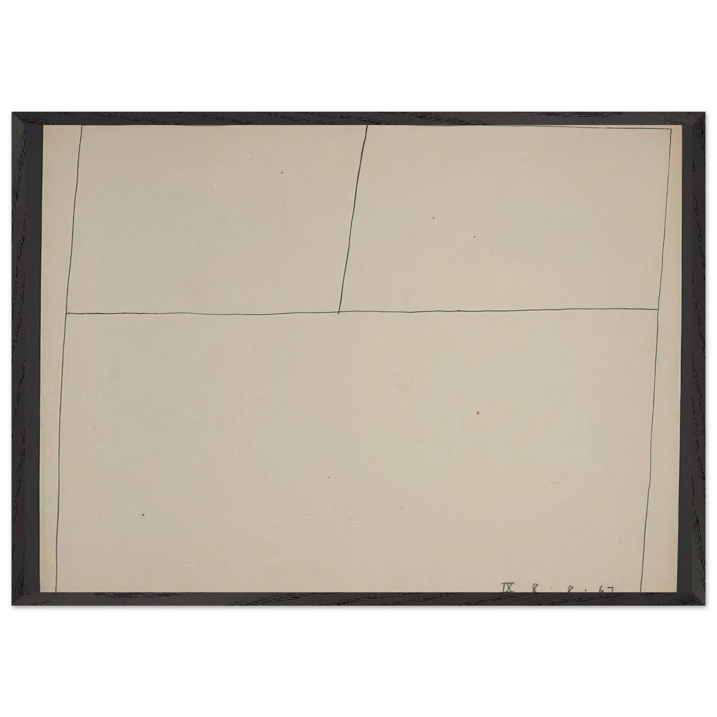 Twentieth Century Ikon Series 8867 IX - 1967 - Bob Law Framed Art Print – Black Wooden Frame - Default Title - -Framed Art Print