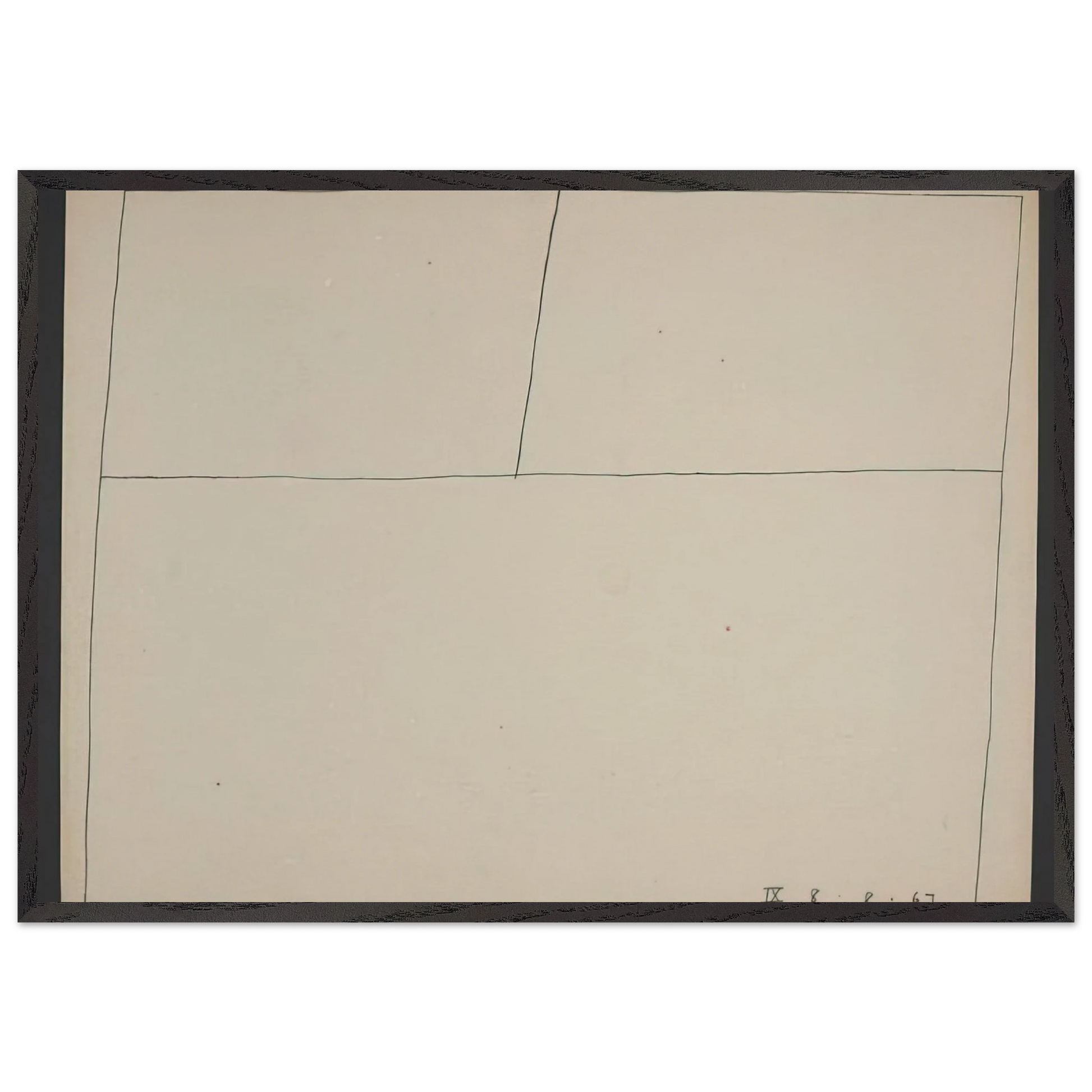 Twentieth Century Ikon Series 8867 IX - 1967 - Bob Law Framed Art Print – Black Wooden Frame - Default Title - -Framed Art Print