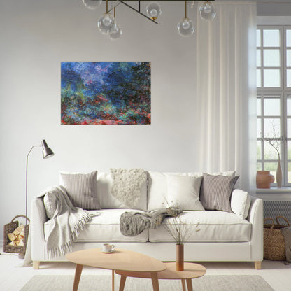 The House at Giverny Viewed from the Rose Garden - claude monet Brushed Aluminum Print - 70x100 cm / 28x40 inches | claude monet Aluminum Print | claude monet Prints