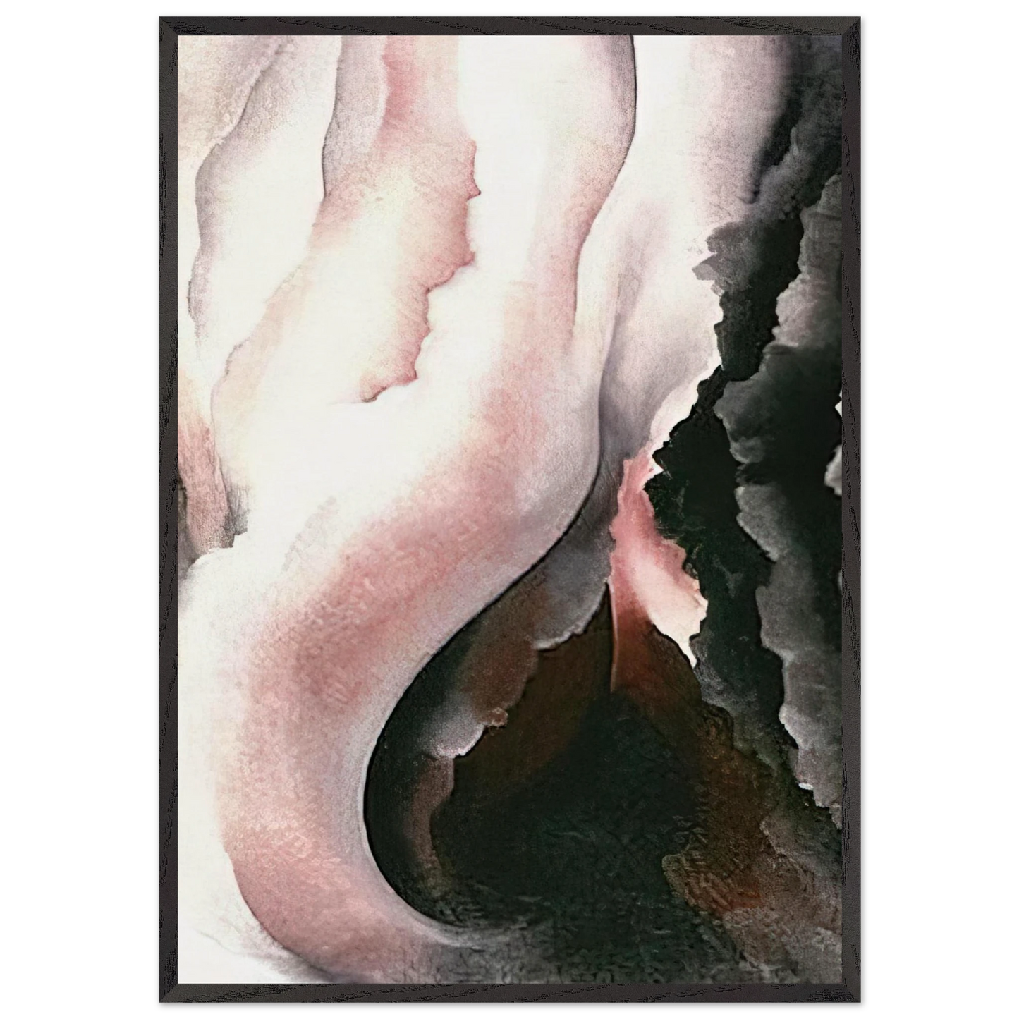 Dark Iris 2 - Georgia OKeeffe 70x100 cm / 28x40 inches Framed Art Print – Black Wooden Frame