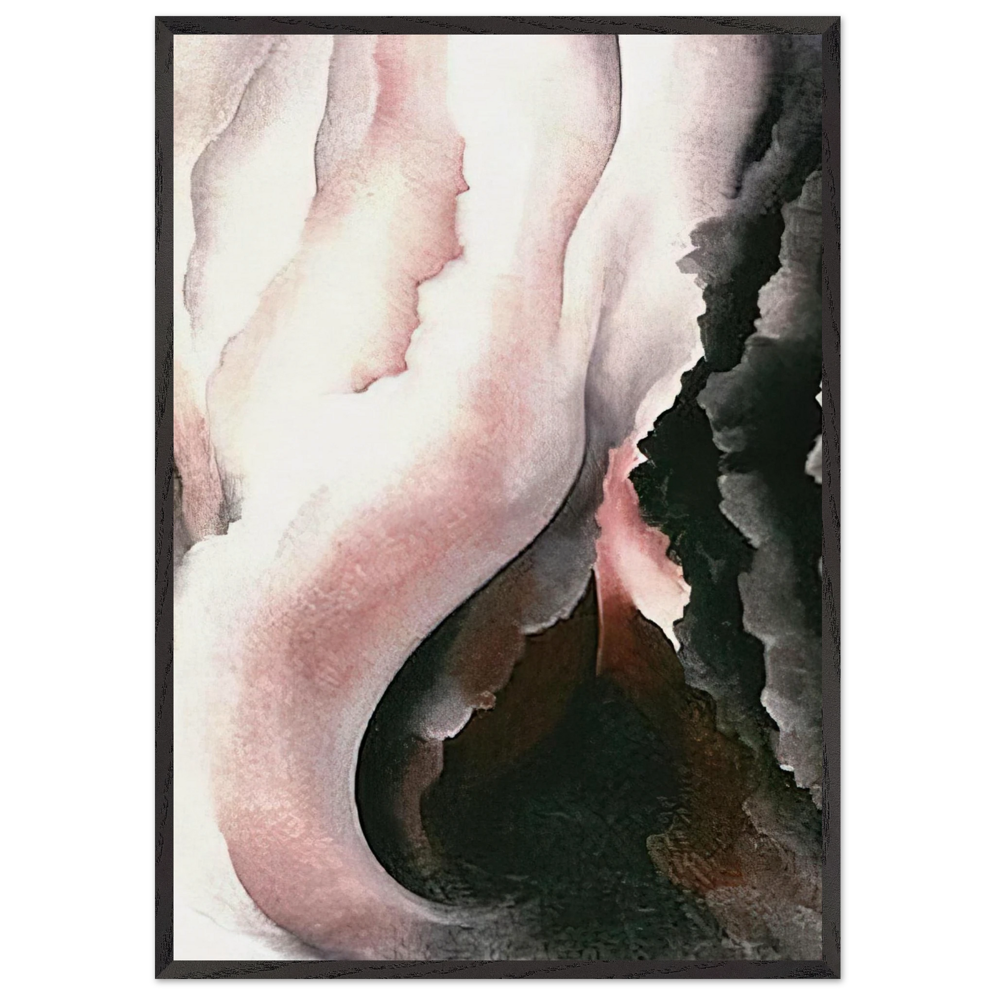 Dark Iris 2 - Georgia OKeeffe 70x100 cm / 28x40 inches Framed Art Print – Black Wooden Frame