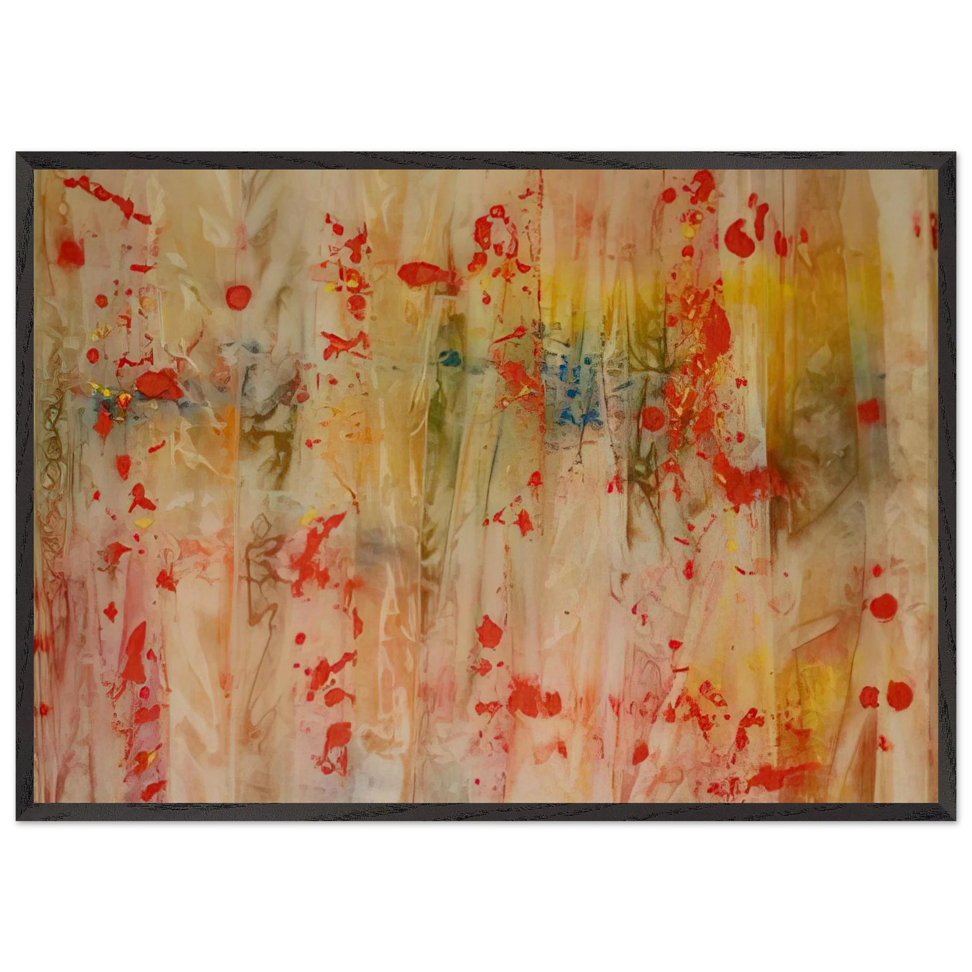 Red April - Sam Gilliam Framed Art Print – Black Wooden Frame - Default Title - -Framed Art Print