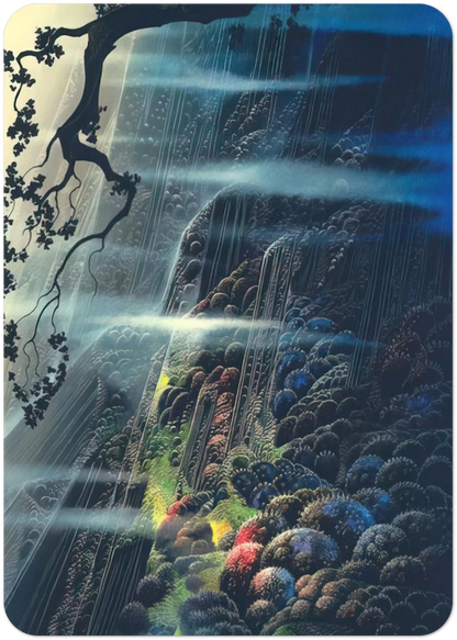 Evening Magic By Eyvind Earle Pack of 10 Post Cards | Eyvind Earle Post Cards | A6 (10.5 x 14.8 cm) - 4.1 x 5.8 inches