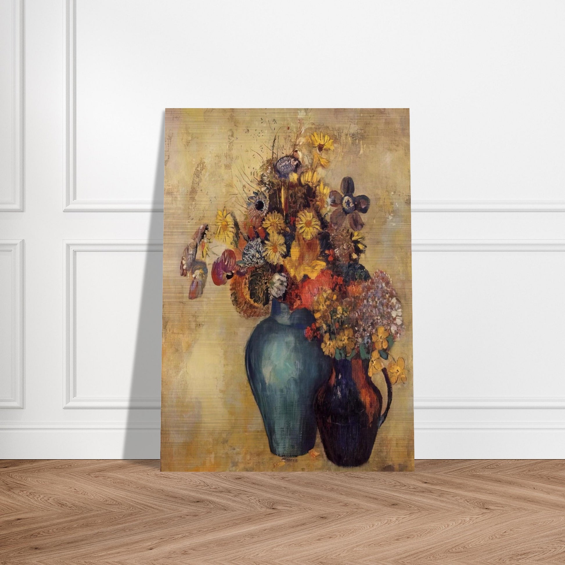 FLOWERS 1 - Odilon Redon Brushed Aluminum Print - 70x100 cm / 28x40 inches | Odilon Redon Aluminum Print | Odilon Redon Prints