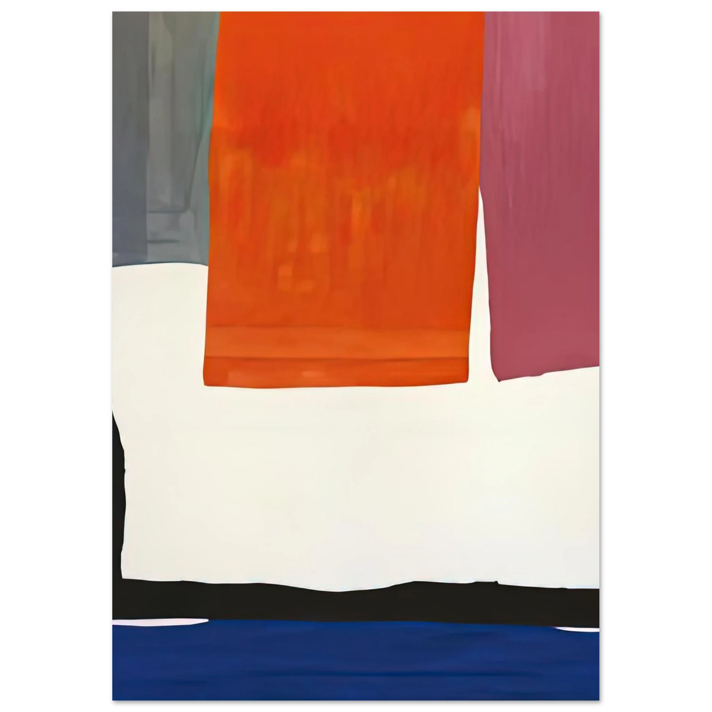 Helen Frankenthaler - The Human Edge, 1967- Wall Art - 21x29.7 cm / 8x12" - Premium Wooden Framed Poster With Fine Art Paper - Black frame
