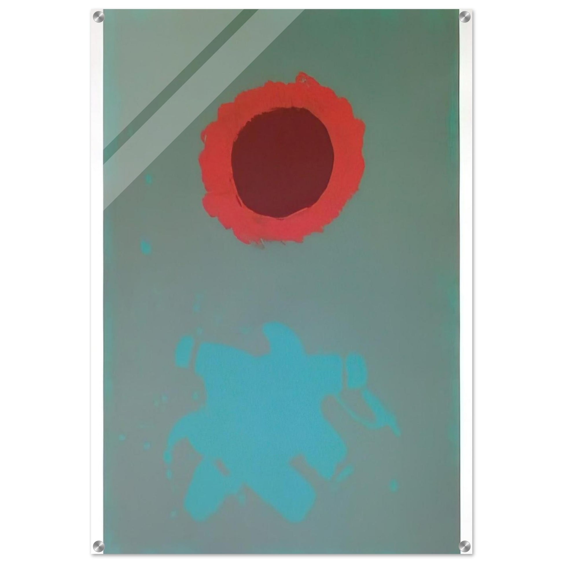 Chrome Green - 1972 - Adolph Gottlieb Acrylic Print - 70x100 cm / 28x40″ inches | Adolph Gottlieb Wall Art | Adolph Gottlieb Prints
