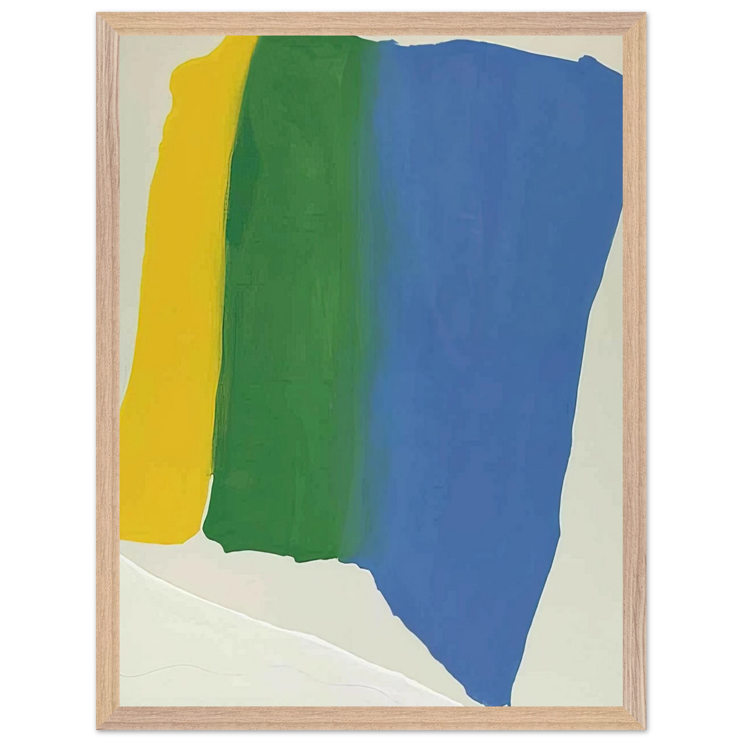 Helen Frankenthaler - Summer Insignia - 1969 Wall art - 30x45 cm / 12x18 inches - Premium Wooden Framed Poster With Fine Art Paper - White frame