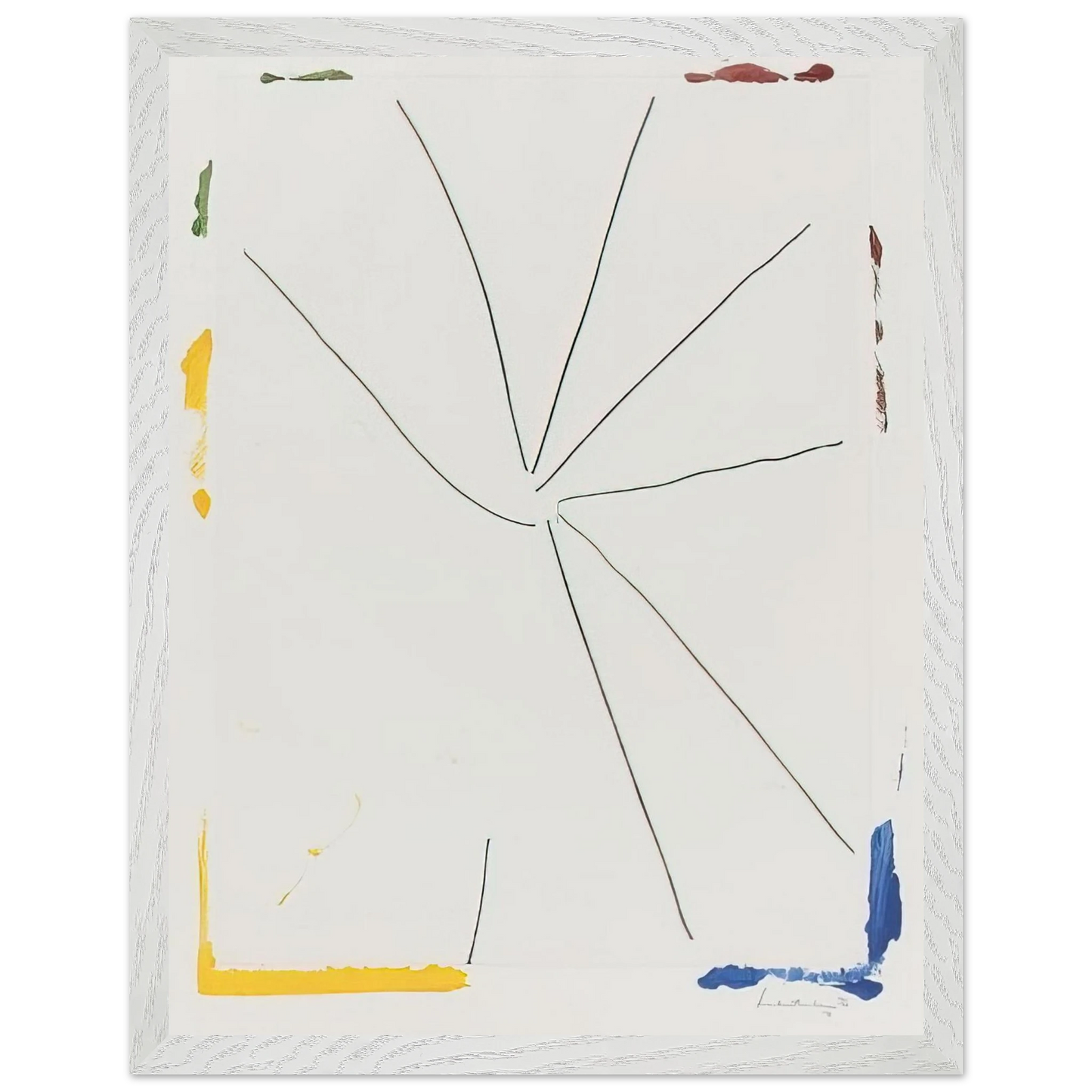 Helen Frankenthaler - Free Wheeling - 1971 Wall art - 21x29.7 cm / 8x12" - Premium Wooden Framed Poster With Fine Art Paper - White frame