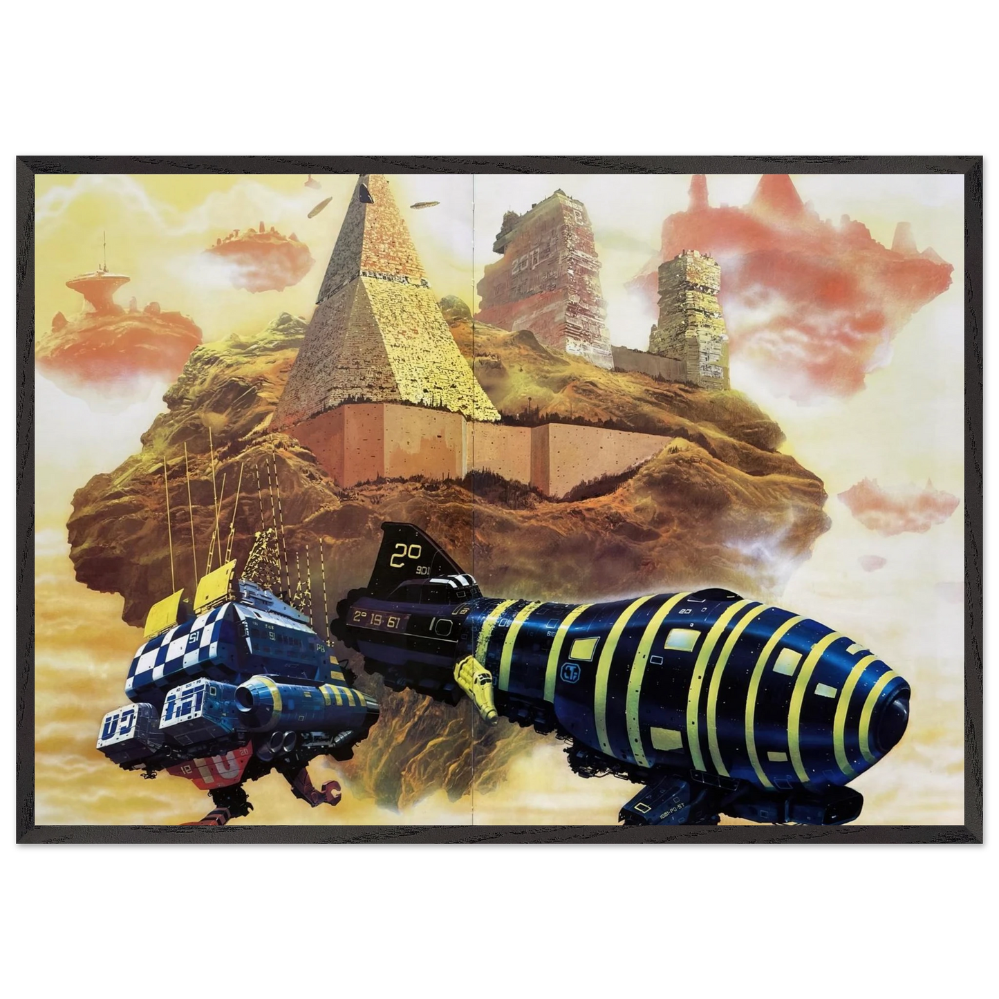 Chris Foss N20 - Chris Foss Framed Art Print – Black Wooden Frame - Default Title - -Framed Art Print