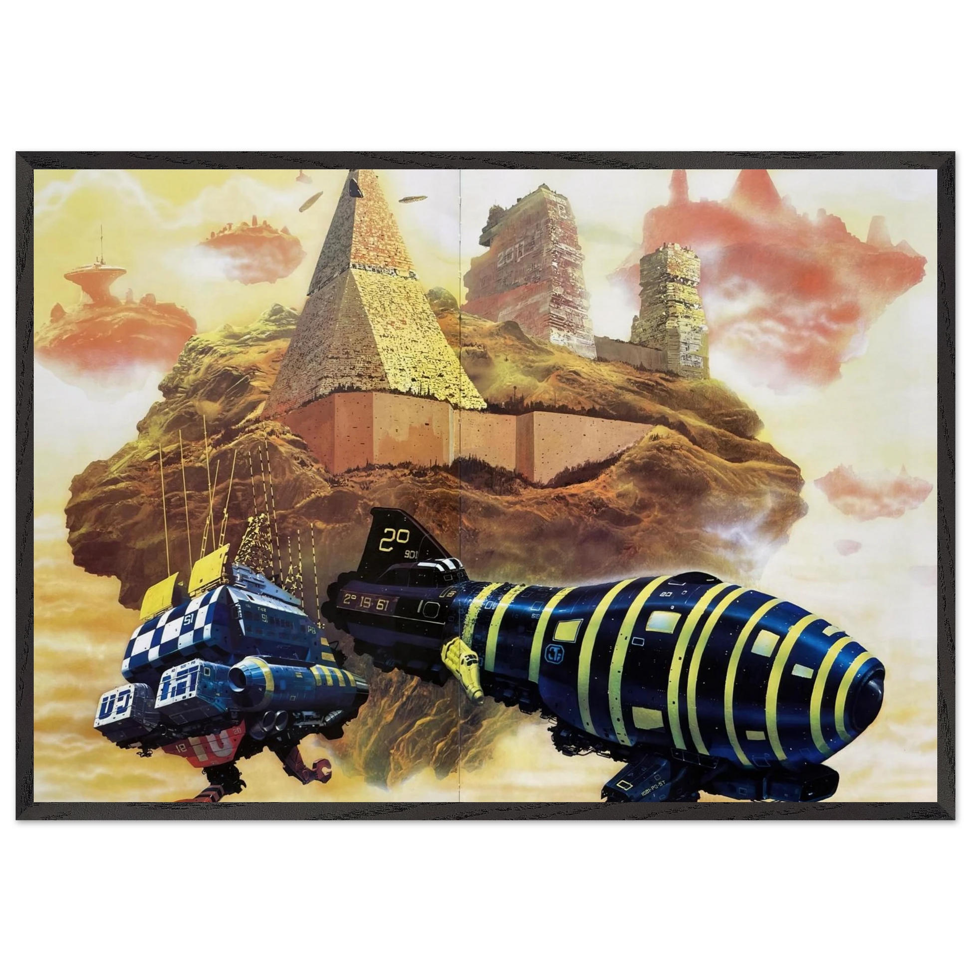 Chris Foss N20 - Chris Foss Framed Art Print – Black Wooden Frame - Default Title - -Framed Art Print