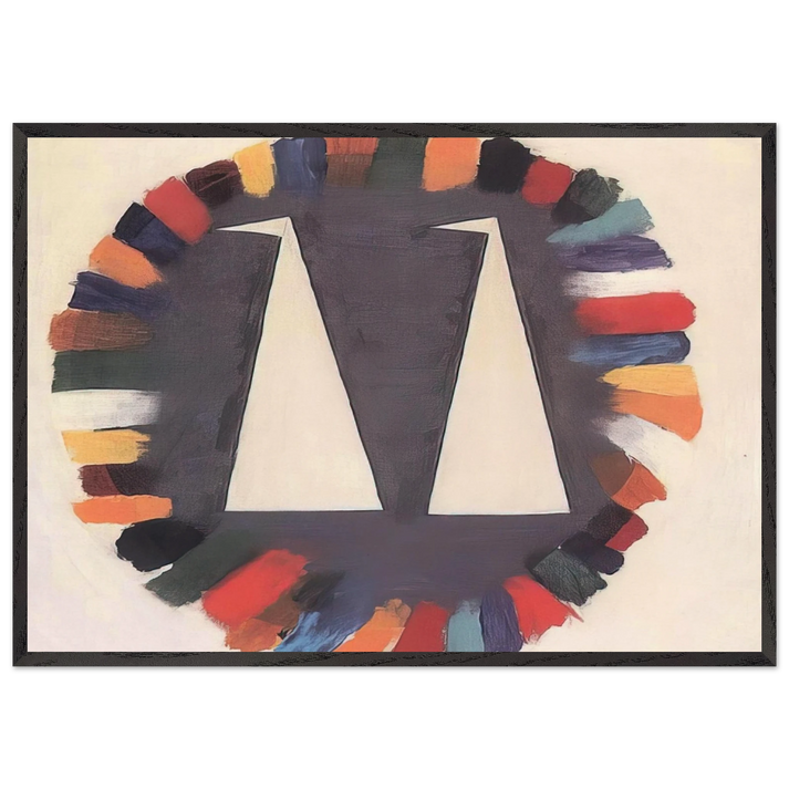 Untitled - 1970 N9 - Forrest Bess 70x100 cm / 28x40 inches Framed Art Print – Black Wooden Frame