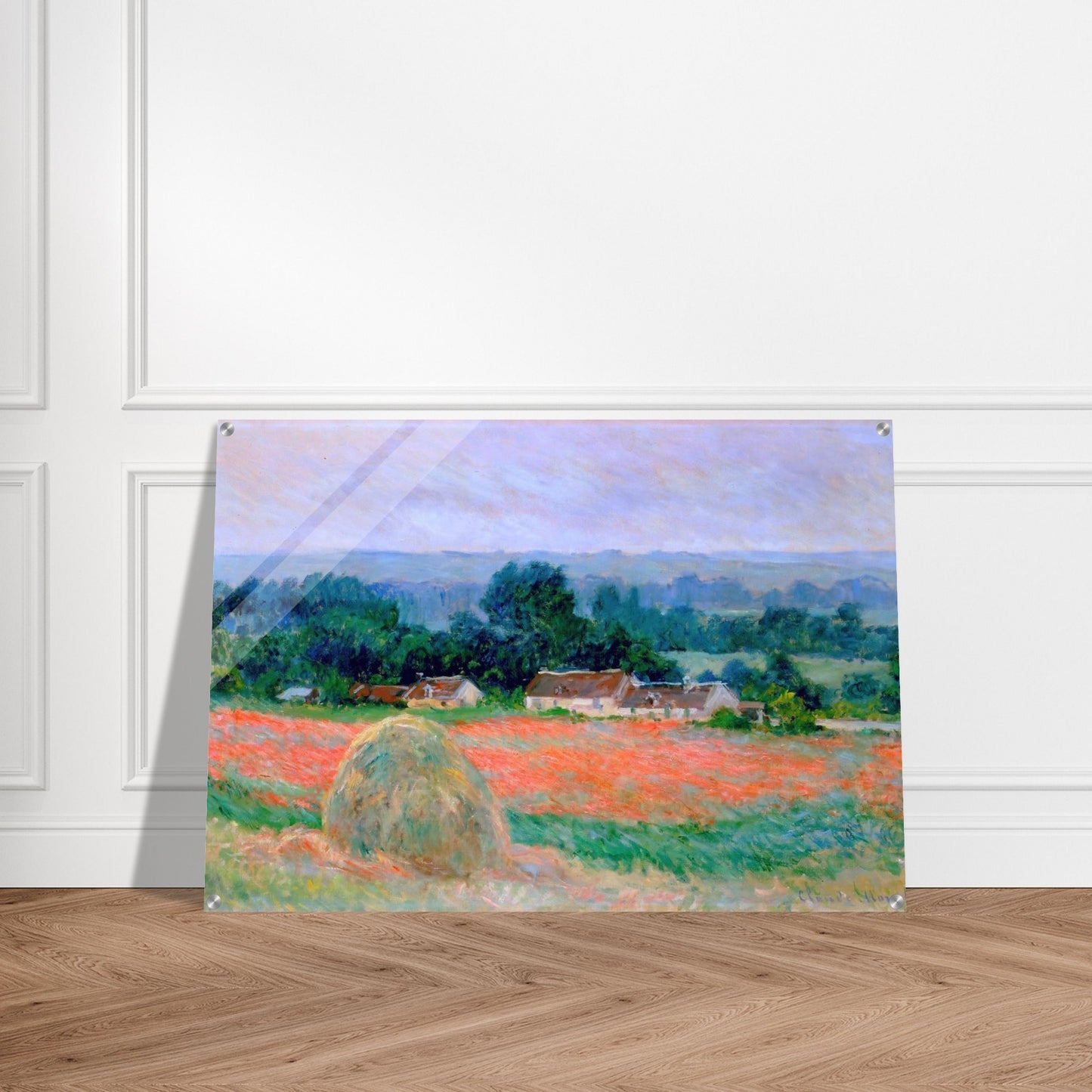Haystack at Giverny - claude monet Acrylic Print - 70x100 cm / 28x40″ inches