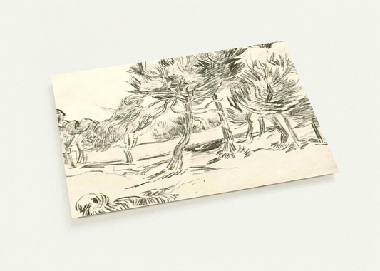 A Group of Pine Trees By Vincent van Gogh Pack of 10 Post Cards | Vincent van Gogh Post Cards | A6 (10.5 x 14.8 cm) - 4.1 x 5.8 inches