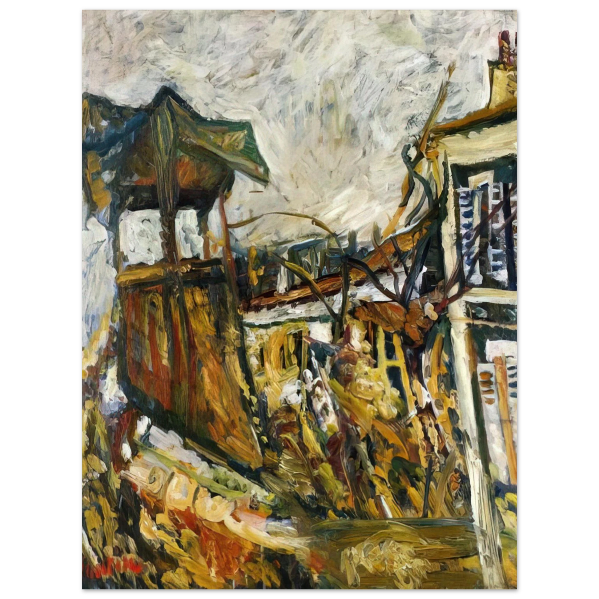 Chaim Soutine - PARISIAN SUBURB Fine Art Poster - Default Title