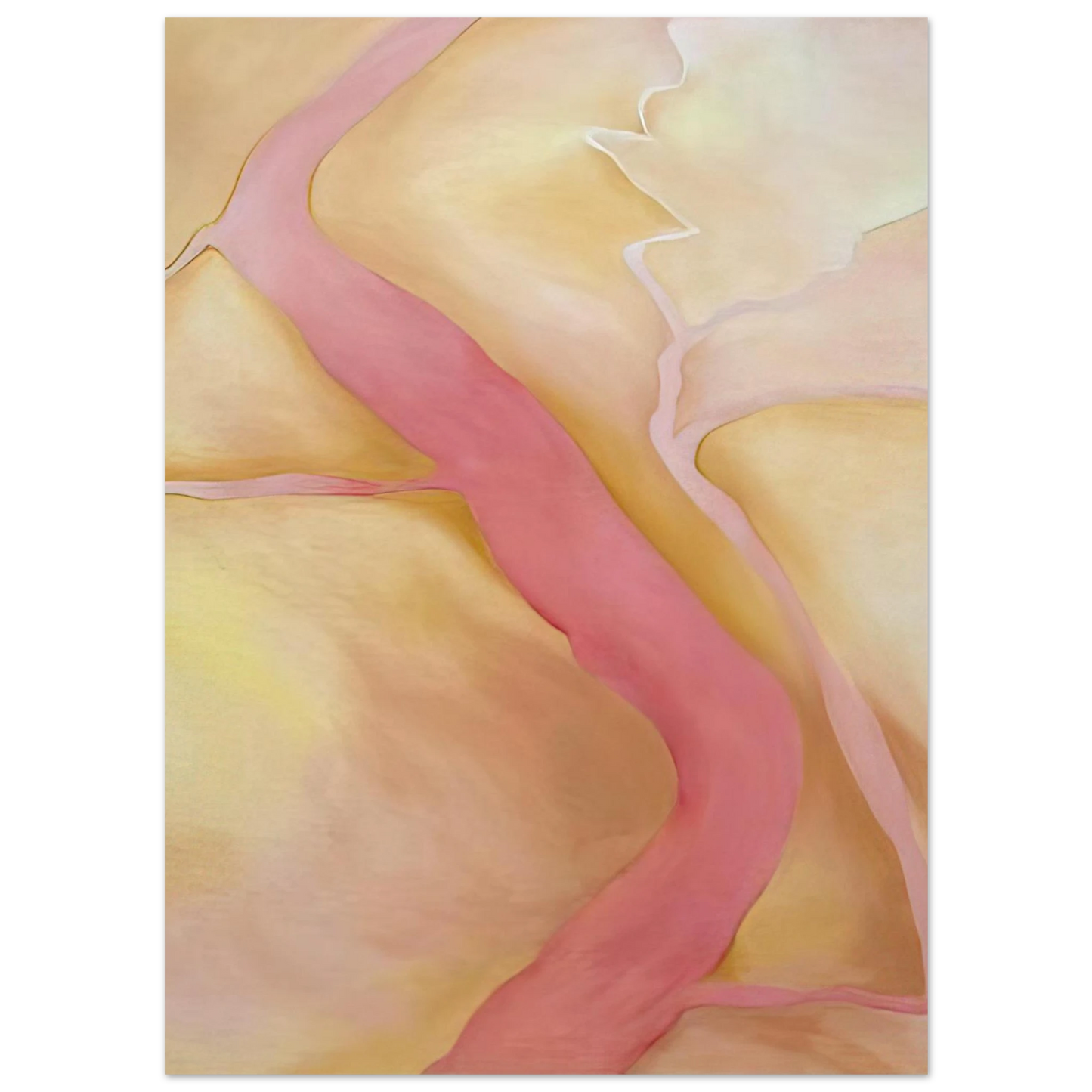 Georgia O'Keeffe - It Was Yellow and Pink II Fine Art Poster - 40x60 cm / 16x24 inches