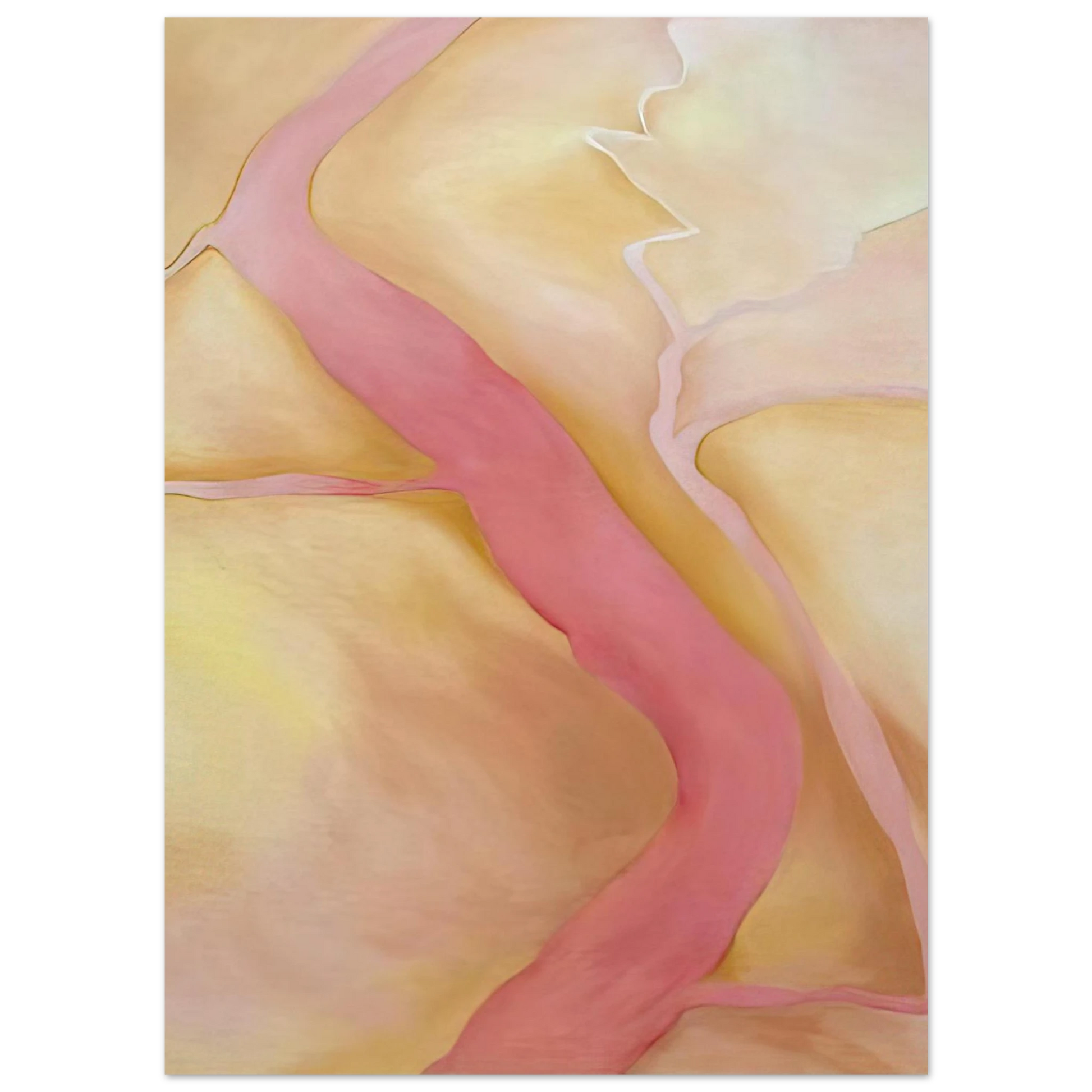 Georgia O'Keeffe - It Was Yellow and Pink II Fine Art Poster - 40x60 cm / 16x24 inches