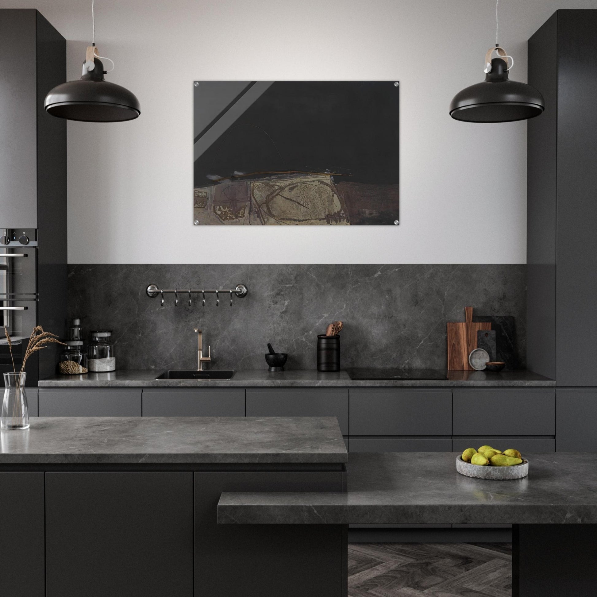 GREY AND GREEN PAINTING 1957 - Antoni Tapies Acrylic Print - 70x100 cm / 28x40″ inches