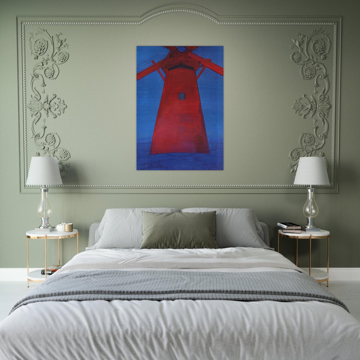 The Red Mill - Piet Mondrian Brushed Aluminum Print - 70x100 cm / 28x40 inches | Piet Mondrian Aluminum Print | Piet Mondrian Prints