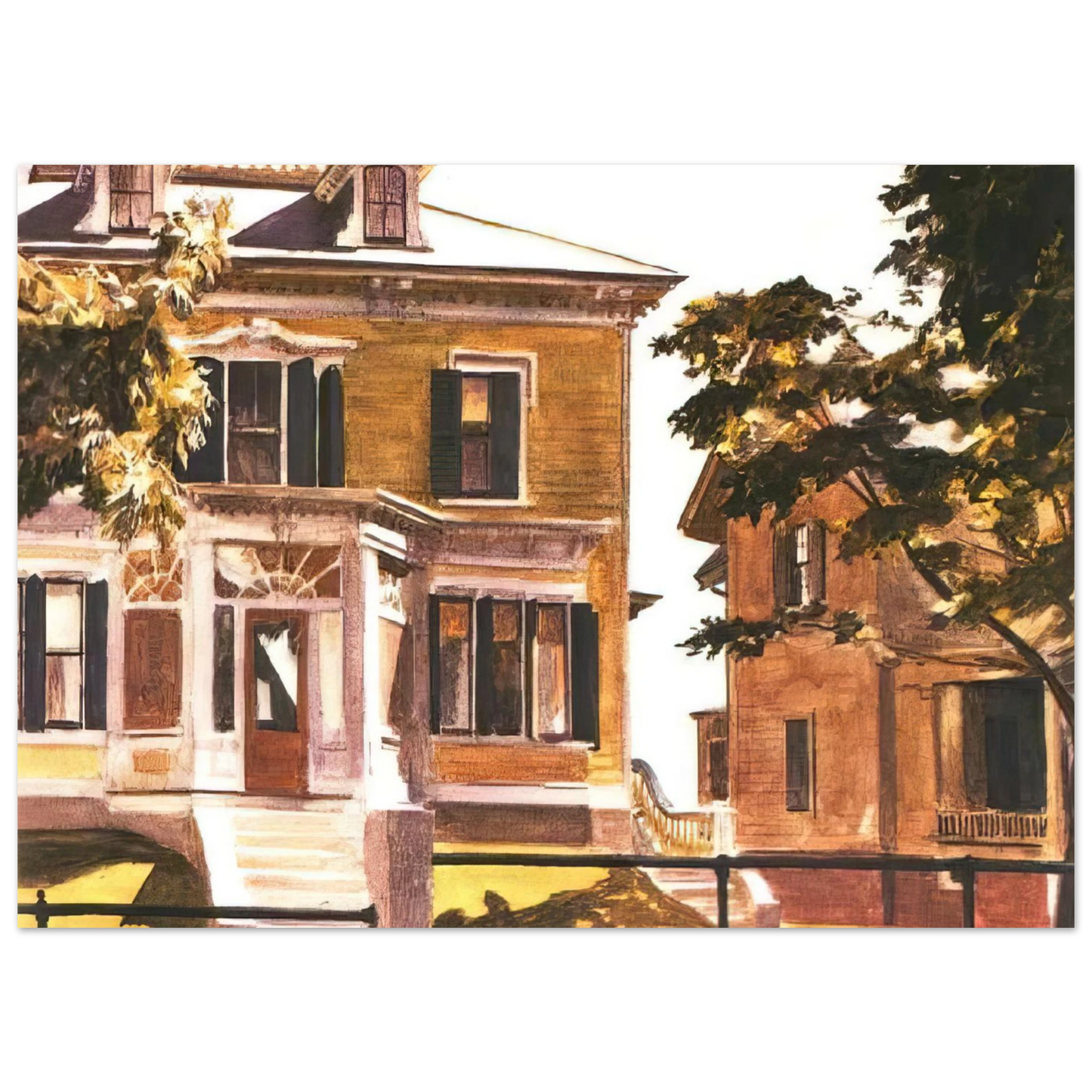 Edward Hopper - Davis House Fine Art Poster - 75x100 cm / 30x40 inches
