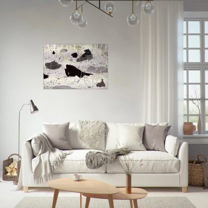 Blossom Out - 1986 - Wu Guanzhong Brushed Aluminum Print - 70x100 cm / 28x40 inches | Wu Guanzhong Aluminum Print | Wu Guanzhong Prints