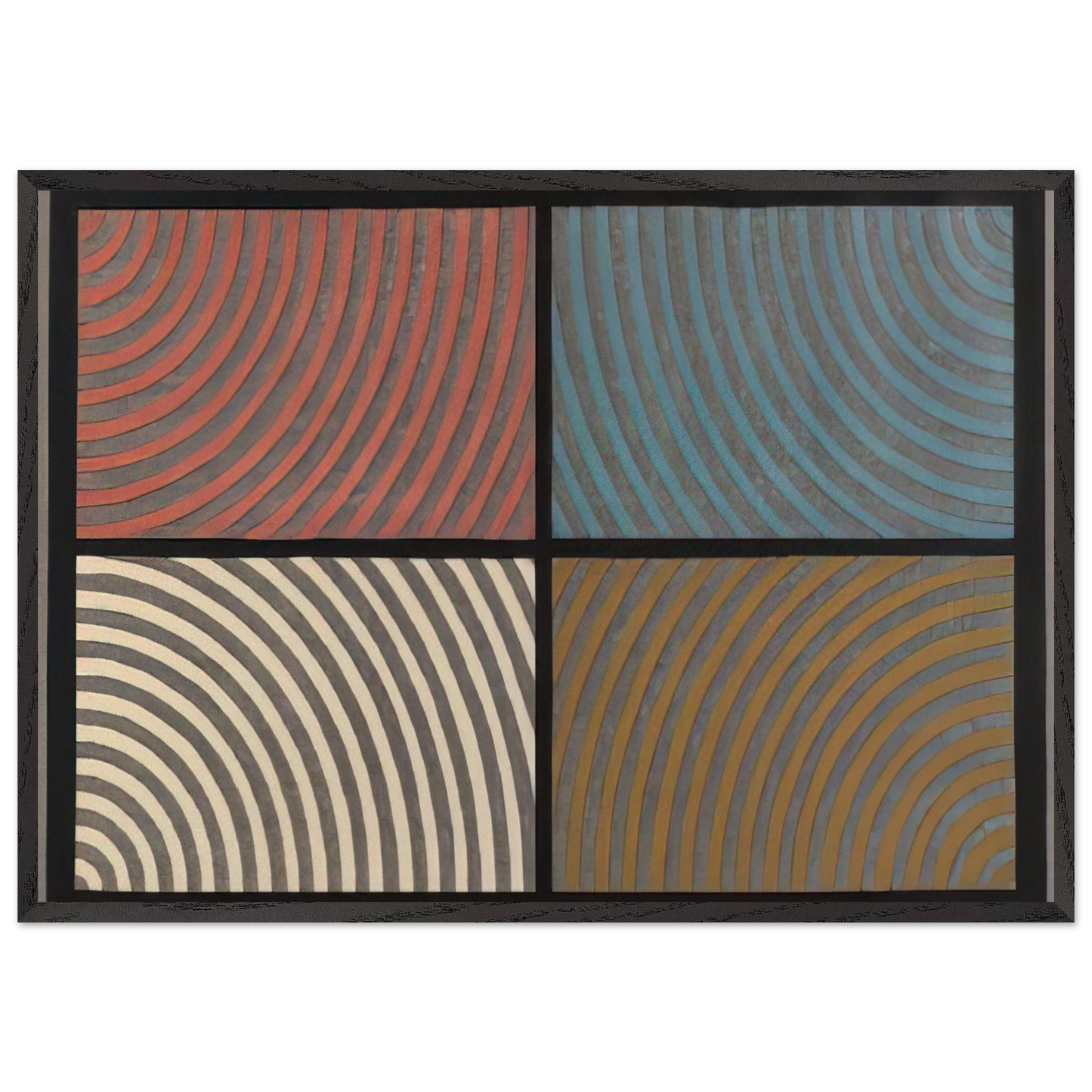 Arcs from Four Corners - Sol LeWitt Framed Art Print – Black Wooden Frame - Default Title - -Framed Art Print