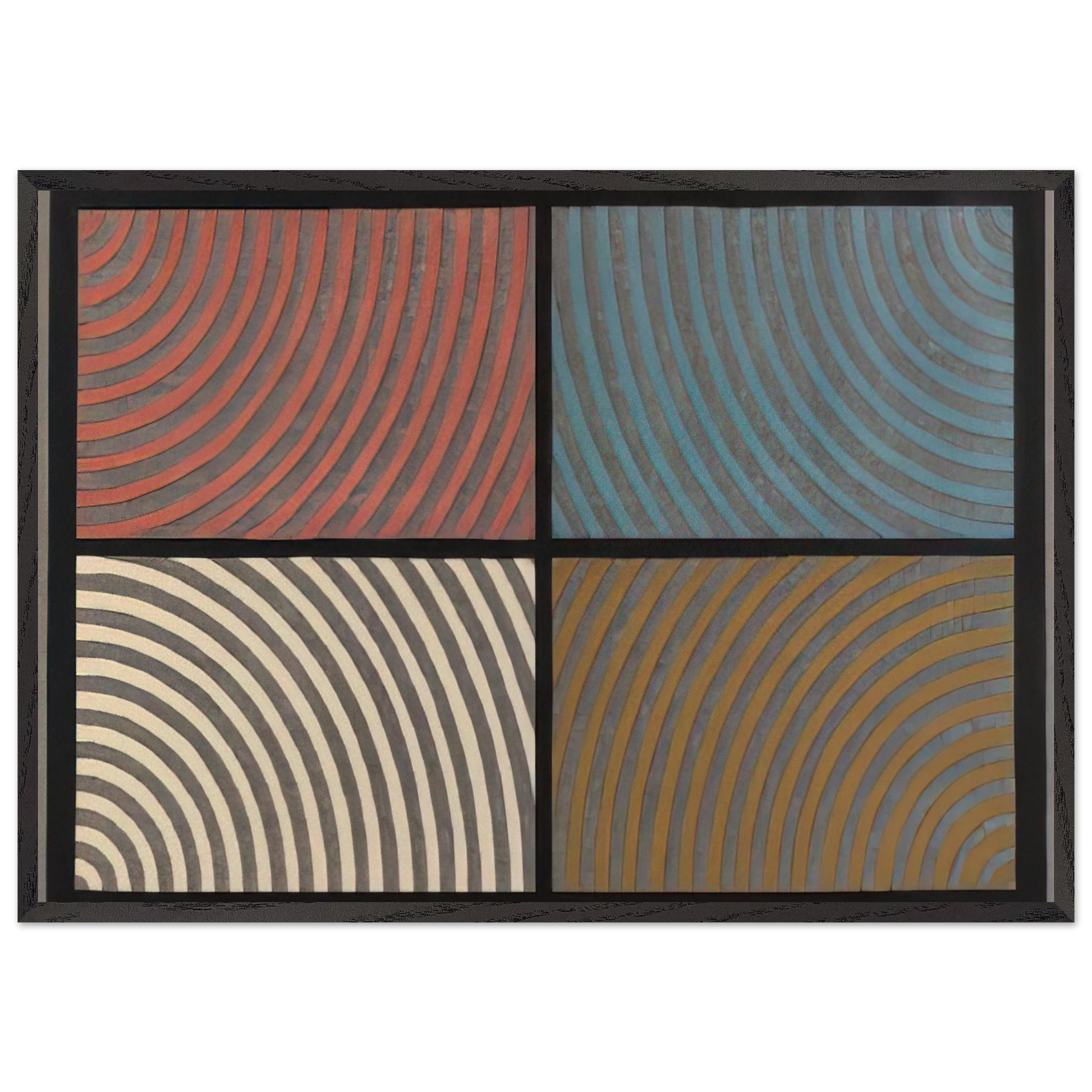 Arcs from Four Corners - Sol LeWitt Framed Art Print – Black Wooden Frame - Default Title - -Framed Art Print