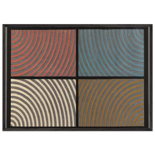 Arcs from Four Corners - Sol LeWitt Framed Art Print – Black Wooden Frame - Default Title - -Framed Art Print