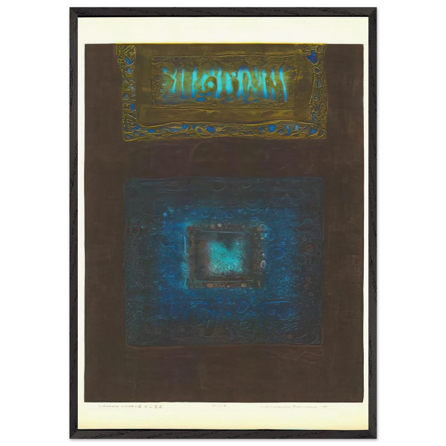 Volcanic Rocks B - 1970 - Hiroyuki Tajima Framed Art Print – Black Wooden Frame - Default Title - -Framed Art Print