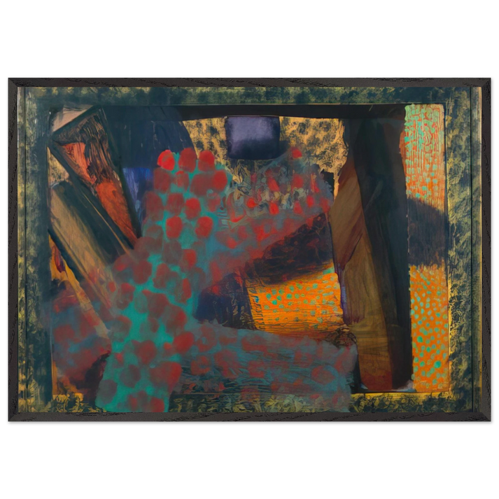 Dinner at Smith Square - 1979 - Howard Hodgkin 70x100 cm / 28x40 inches Framed Art Print – Black Wooden Frame