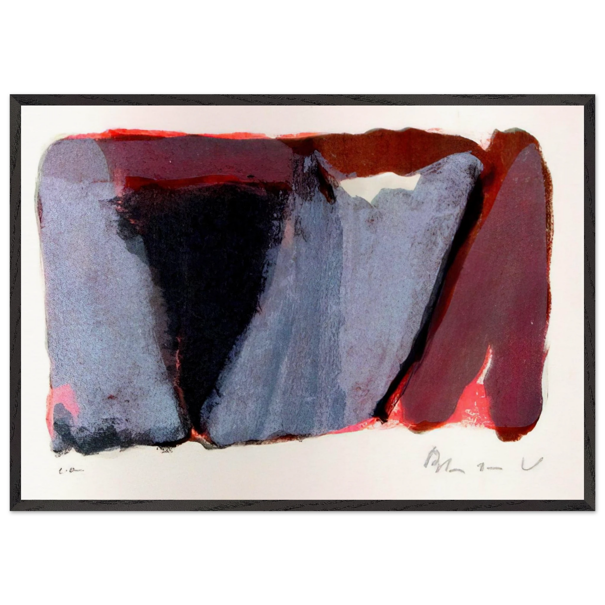 Untitled - 1979 N5 - Bram van Velde Framed Art Print – Black Wooden Frame - Default Title - -Framed Art Print