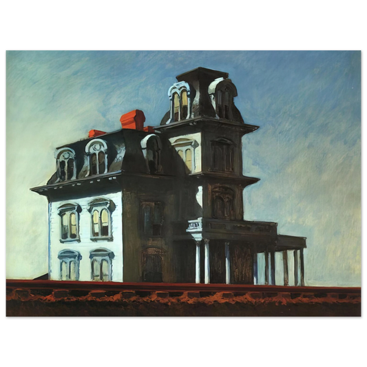 Edward Hopper - House by the Railroad Fine Art Poster - 13x18 cm / 5x7 inches