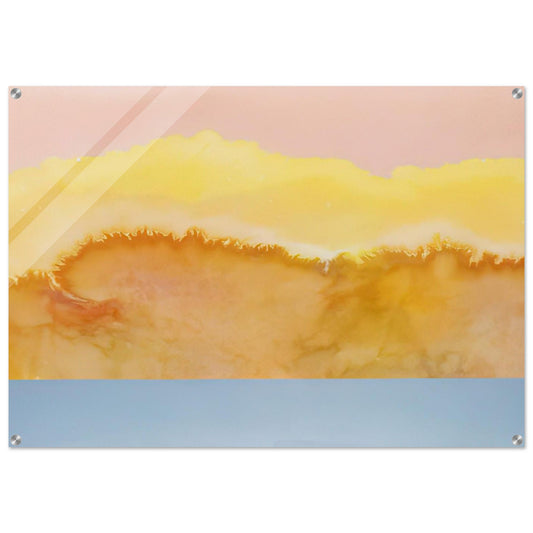 Turquoise Prairie - 1979 - Ronnie Landfield Acrylic Print - 70x100 cm / 28x40″ inches | Ronnie Landfield Wall Art | Ronnie Landfield Prints